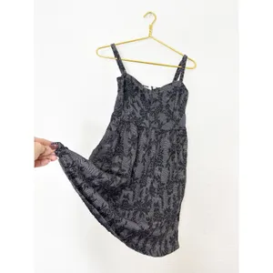Anthropologie Lilka Ettie Jacquard Chemise Mini Dress Small Black Whimsigoth thumbnail 11