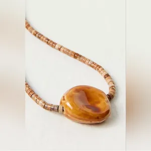 NWT Free People The Florist Choker Tan Caramel Brown thumbnail 3