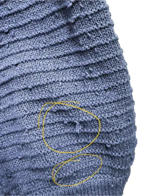 Free People Beach Blue Carter Ribbed Knit V Neck Sweater Shorts Coop Set Large thumbnail 11