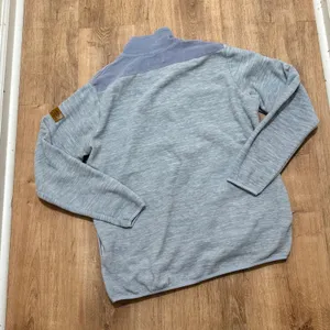 Simply Southern | Women's Grey Heather Lavender Corduroy Pullover Quarter Zip, L thumbnail 3