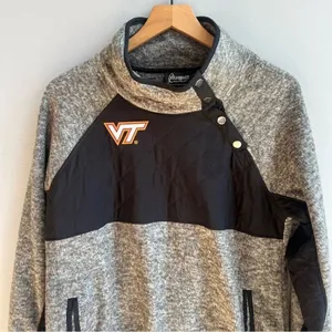 Gameday Couture Women's Virginia Tech Quilted Panel Snap Up Pullover Sweatshirt thumbnail 2