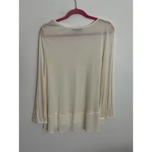 Ann Taylor Loft Cream Long Sleeve‎ long top size medium NWT thumbnail 4