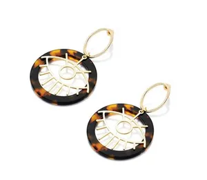 Tortoise Acrylic Hoop thumbnail 5