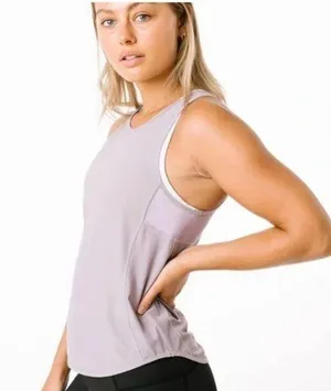 Zyia‎ Lilac Tank Top with Mesh Woman’s Size XXL - NWT thumbnail 1