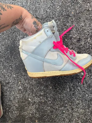 Nike Dunk Sky Hi Women’s Size 8 Gray Wedge High Top thumbnail 6