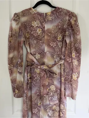 Vintage Handmade Long Sleeve Maxi Dress Size Small/ Medium thumbnail 8