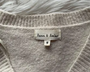 Aaron & Amber V-Neck Geometric Oversized Sweater thumbnail 4