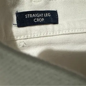454 J.Crew | EUC White High-Rise Utility Straight Leg Crop Jeans (Size 27P) thumbnail 12