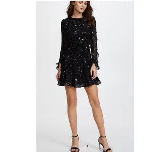 Fame & Partners Kye Star Print Ruffle Open Back Mini Dress Size 2 NWT thumbnail 6