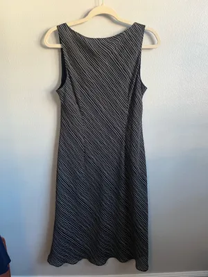 Ann Taylor Loft Diagonal Striped Sleeveless Sheath Dress thumbnail 2
