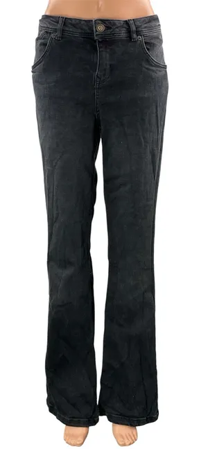 Urban Outfitters BDG Women's Black Washed High Rise Flared Denim Jeans Size 34W thumbnail 1