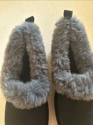 UGG® Nita Genuine Shearling Slipper (Women), Black, Size 10, NWT thumbnail 4