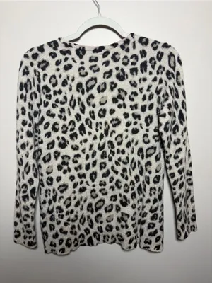 Charter Club Luxury Cashmere Animal Print Sweater thumbnail 2