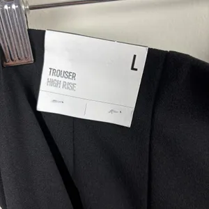 Express Trouser High Rise Pants Womens Large Black Solid Work Career Office New‎ thumbnail 5