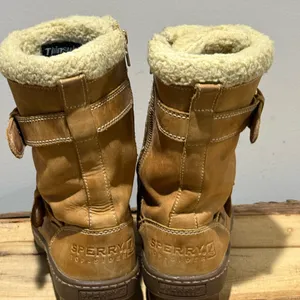 Sperry Saltwater‎ Leather Duck Boot Faux Fur Cuff Size 7 A38 thumbnail 9