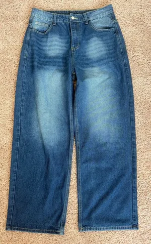 MANFINITI NWOT Dark Blue Wide Leg Jeans thumbnail 1