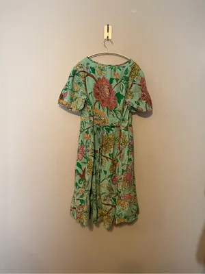 DownEast Green Hazel Floral Tiered‎ Midi Dress Size XL thumbnail 9