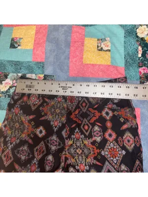 Zara Women's M Aztec Patterned Multi Colored Pants Comfort Stretch thumbnail 8