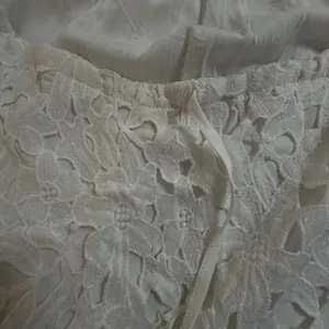 Lulus Lace Cutout Back Puff Sleeve Mini Skater Dress White M Graduation Wedding‎ thumbnail 11