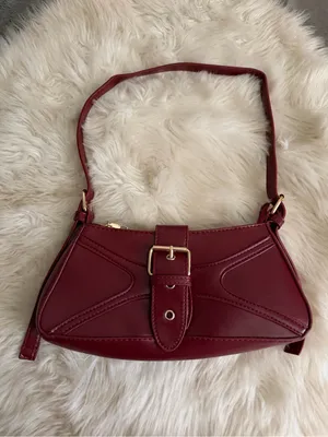 SHEIN Burgundy Mini Shoulder Bag with Buckle Strap thumbnail 8
