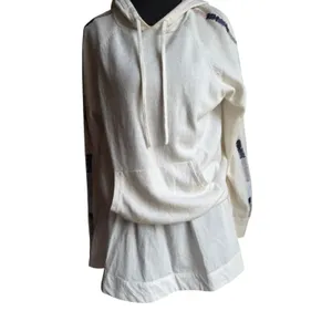 Free-est Free People Cream Cotton Mini Skirt Medium Elastic Waist Pockets thumbnail 2