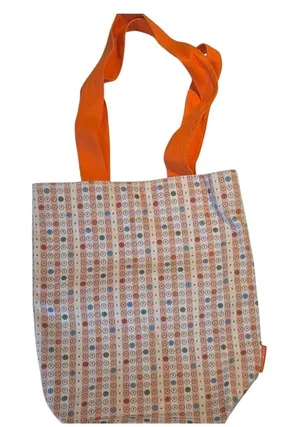 Stylish Orange Scantron‎ Test Patterned Tote Bag thumbnail 1
