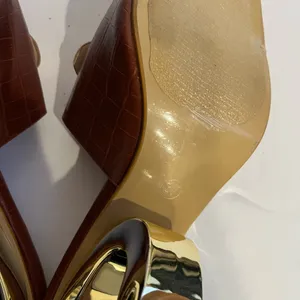 Chic Brown Mules with Pearl Detailing thumbnail 7