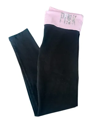 Y2K 2000s VS PINK Bling Fold Over Leggings! thumbnail 1
