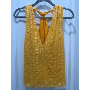 NWT FRAME 100% Silk Draped Crinkle Halter Neck Top Sz S thumbnail 7