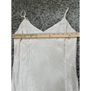 Lovestitch Midi Slip Dress M Beige Polka Dot Asymmetric Hem Boho Summer Wedding thumbnail 13