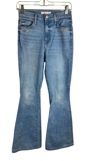 Mother x David Bowie The Super Cruise Jean Genie Flare Jeans 25 thumbnail 1