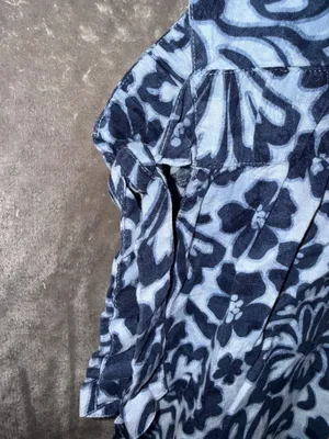 Aerie Floral Linen Blend Tie-Side Romper Size XL thumbnail 3