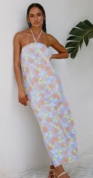 Sabo Paragon Halter Maxi Dress XS NWT thumbnail 1
