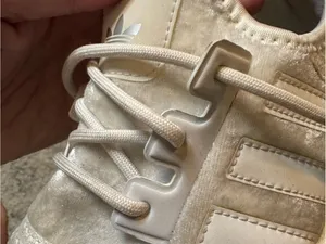 adidas Cream Velvet Casual Sneakers with Black Logo thumbnail 9