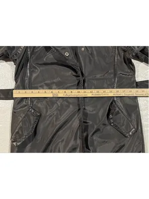 Vintage MALJUT Sportswear Long Coat M Black Cyberpunk 90s Trench Unisex thumbnail 6