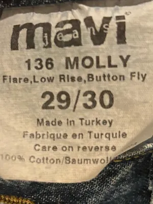 Mavi 1036 Molly Jeans Women’s 29/30 Medium Wash Straight Leg Button Fly Denim thumbnail 7