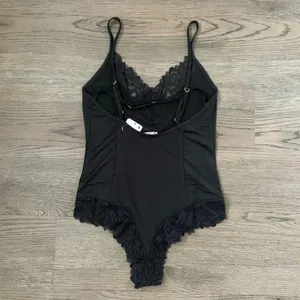 Free People Wild Bunch Bodysuit -‎ Size S - Black - NWT thumbnail 5