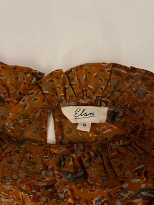 Elan Burnt Orange Ruffle Tank thumbnail 2