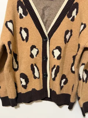 VICI Leopard Cardigan Sweater Size XL Women’s thumbnail 5