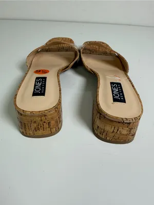 Jones New York Women’s Unis Faux Cork Square Toe Block Heel Sandal Sz 9.5 NEW thumbnail 4