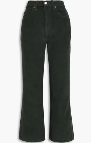 RE/DONE Green Corduroy Loose Flare thumbnail 2