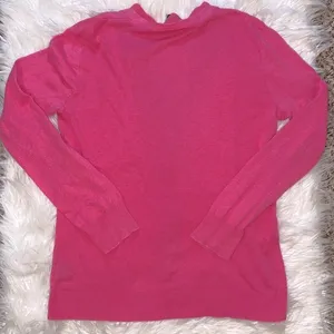 Ralph Lauren Pink Button Down V Neck Cardigan thumbnail 4