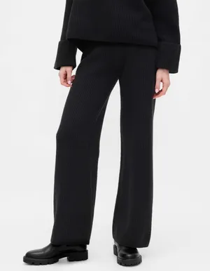 Gap Wide-Leg Pants Black thumbnail 2