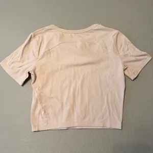 Lululemon Cut Out Front Align Short Sleeve Crop Top Pink Women Size 6 thumbnail 4