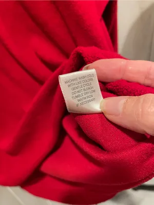 Christopher & Banks Cute red soft fleece snowflake 90s crewneck winter holiday cherry red sweatshirt thumbnail 8