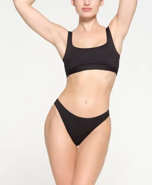 Skims Swim Mid Coverage Bottom Onyx Size XL thumbnail 1