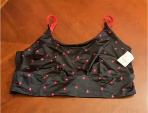 Women's Satin Black/W Hearts key Underwear - Auden 2X thumbnail 1