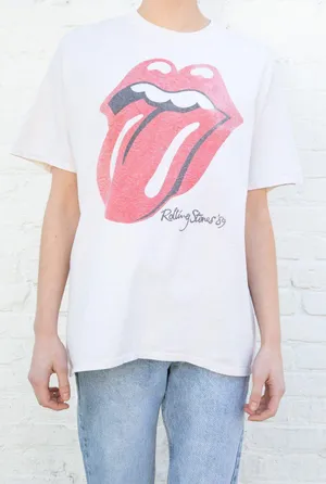 Brandy Melville Rolling Stone Crop Tee thumbnail 1