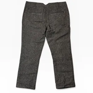 NWT Free People Wool Blend Tweed‎ Trousers Brown Black Size 0 Crop Career Capri thumbnail 2