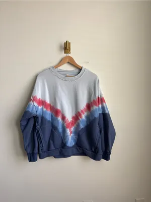 FP Movement Free People Metti Oversized Tie Dye Crewneck Sweatshirt Size S thumbnail 3